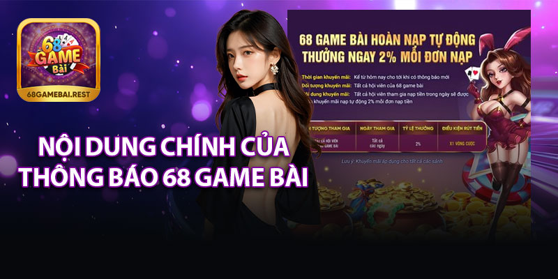 Nội Dung Chính Của Thông Báo 68 Game Bài